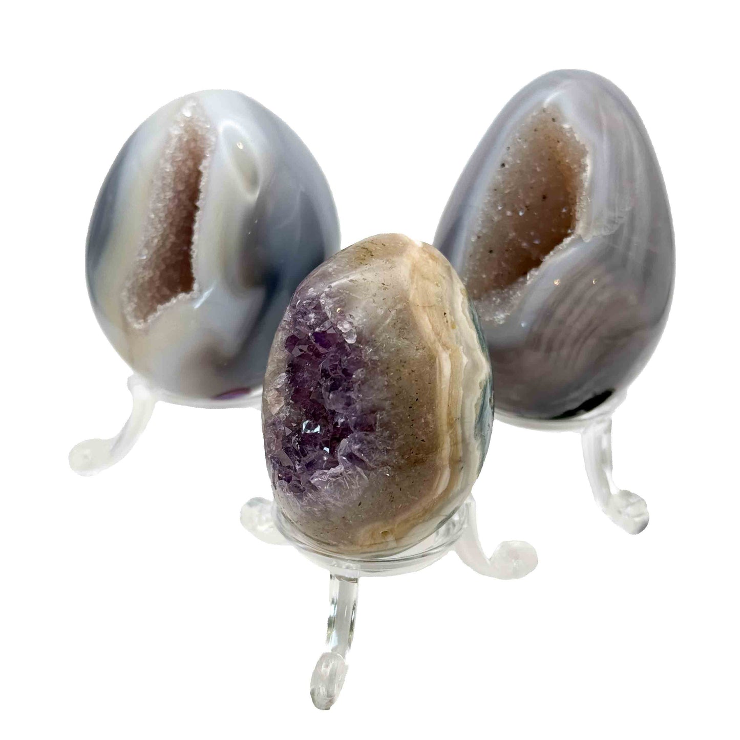 Agate Amethyst Eggs (Small)