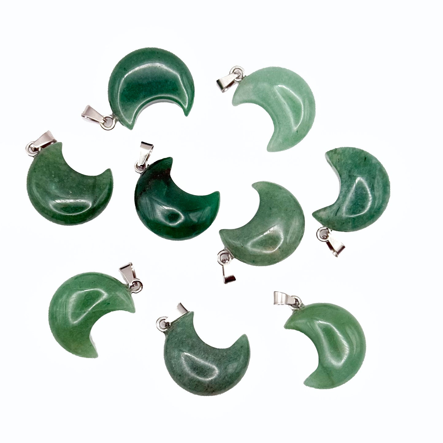 Green Aventurine Moon Pendant
