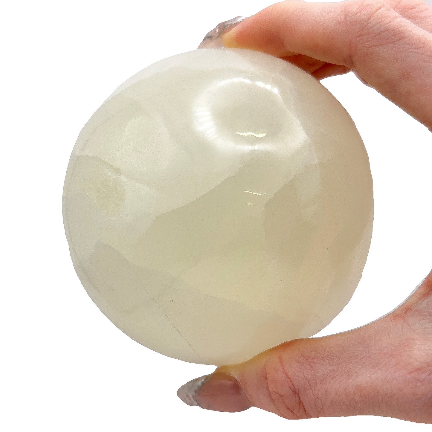 White Calcite Spheres