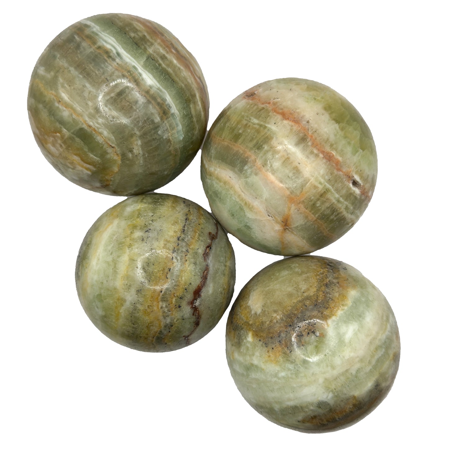Kiwi Calcite Sphere