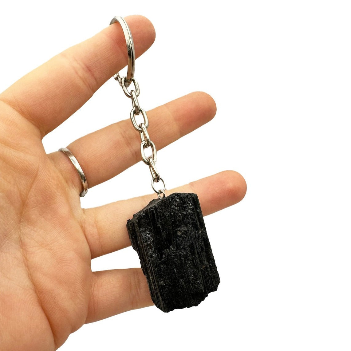Black Tourmaline Keyring
