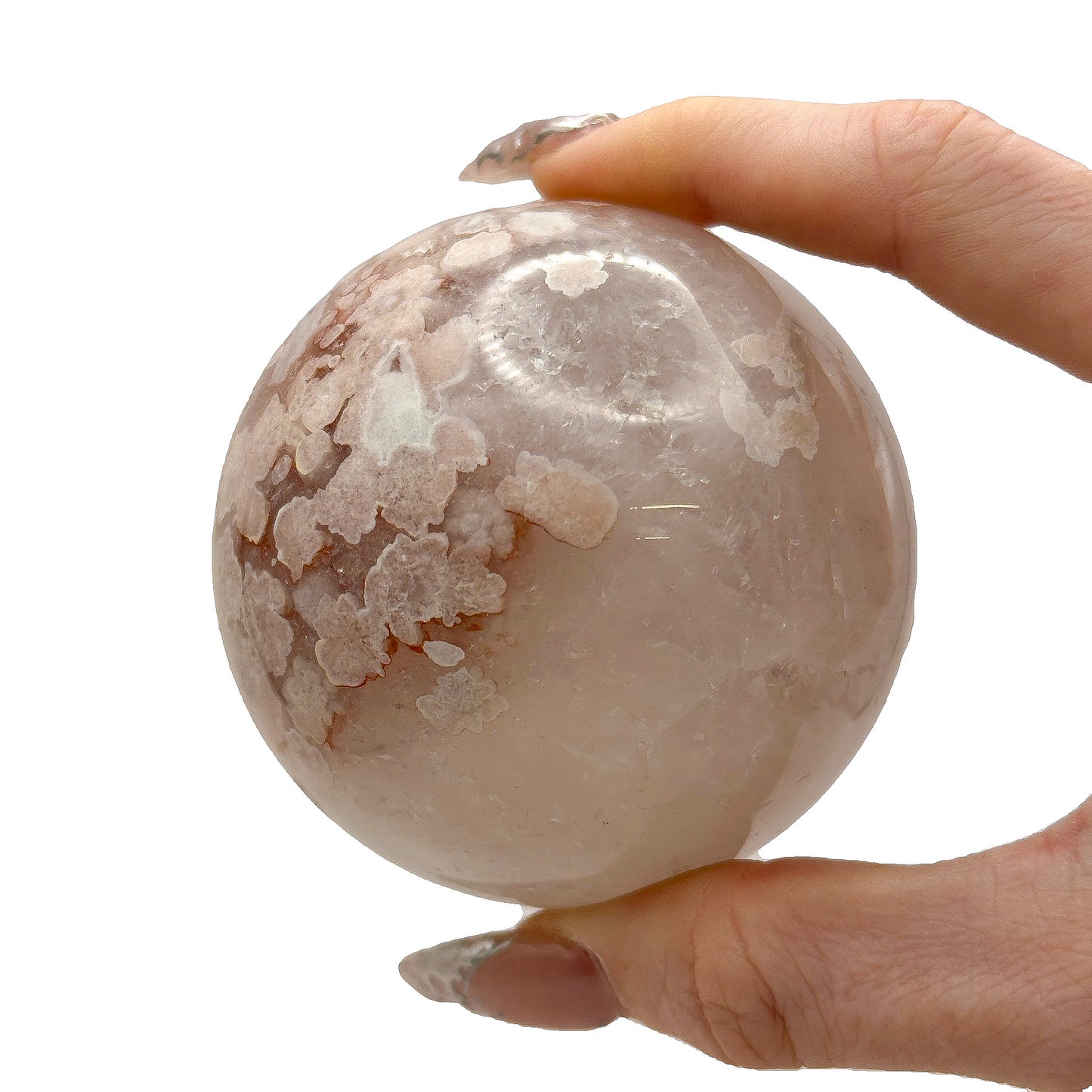 Pink Flower Amethyst Spheres