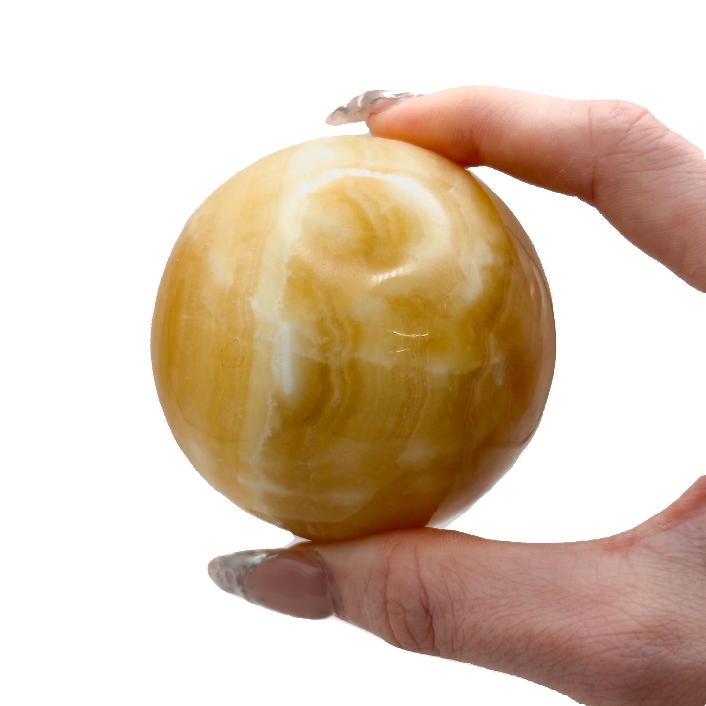 Mango Calcite Spheres