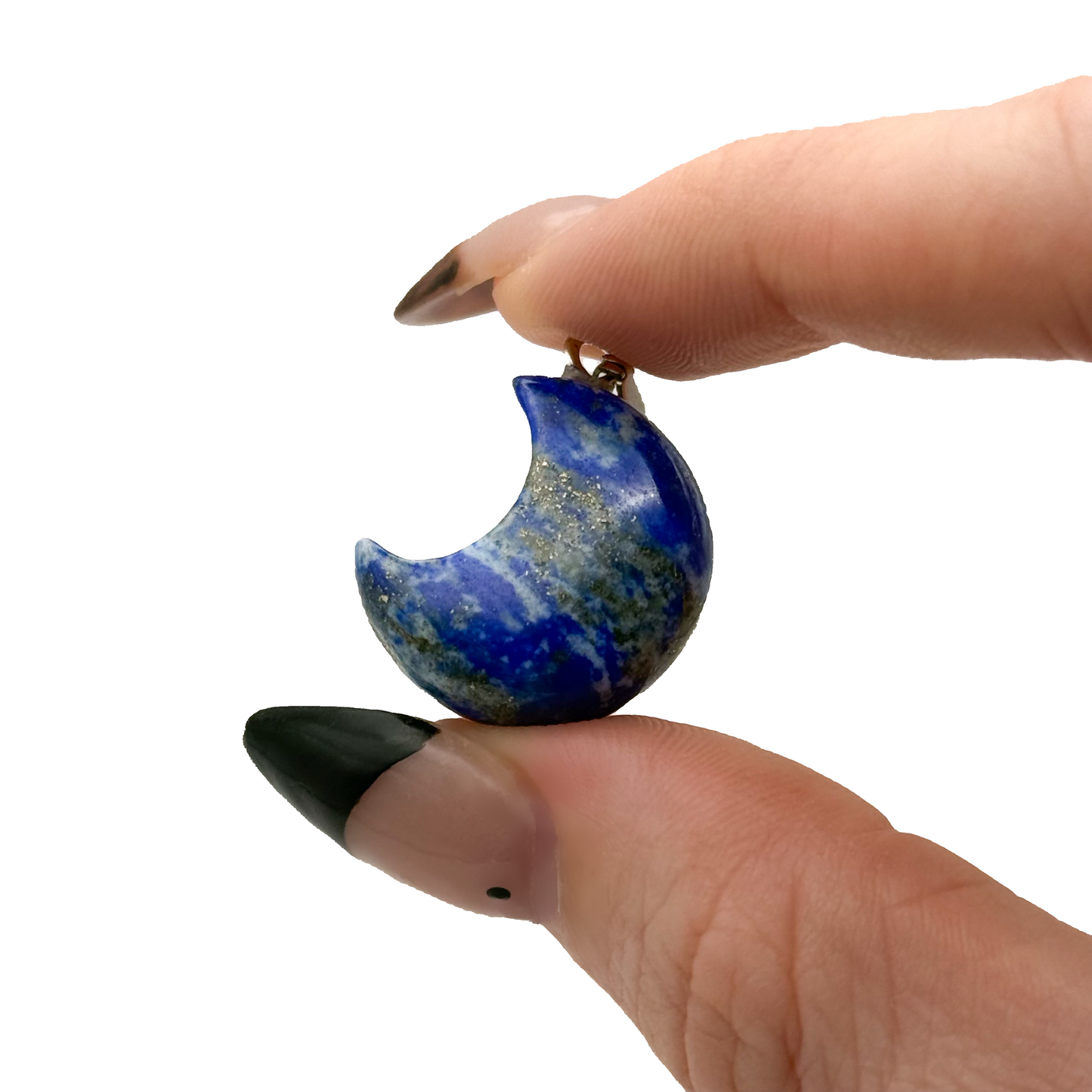 Lapis Lazuli Moon Pendant