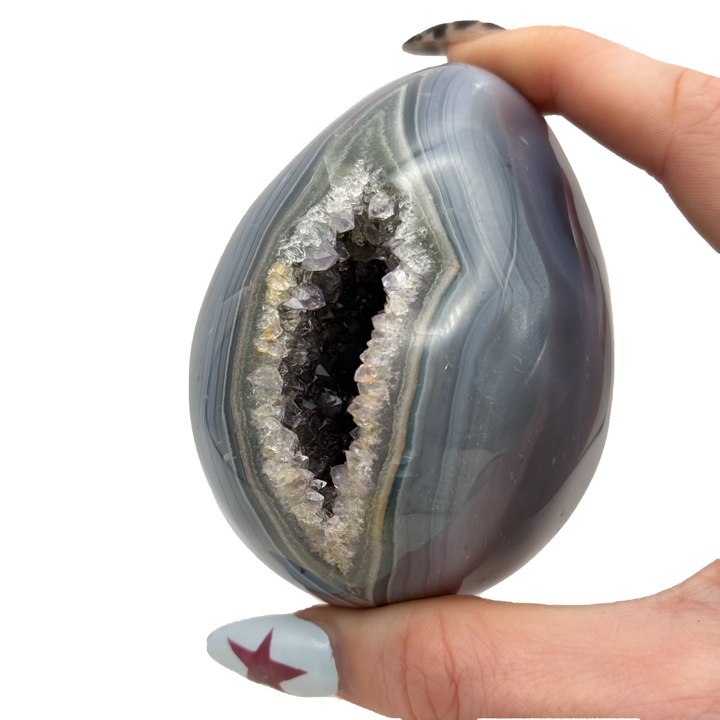 Agate Amethyst Eggs (Large)