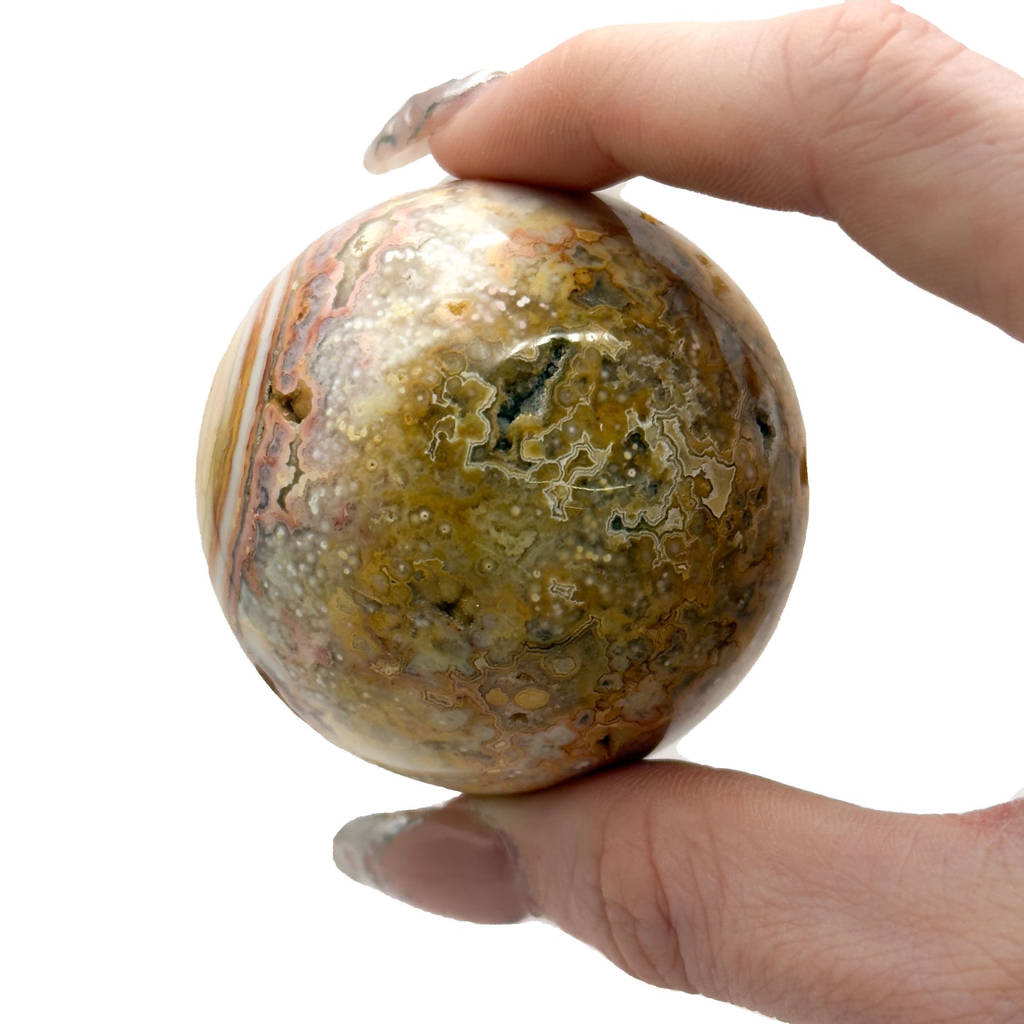 Pink Crazy Lace Agate Spheres