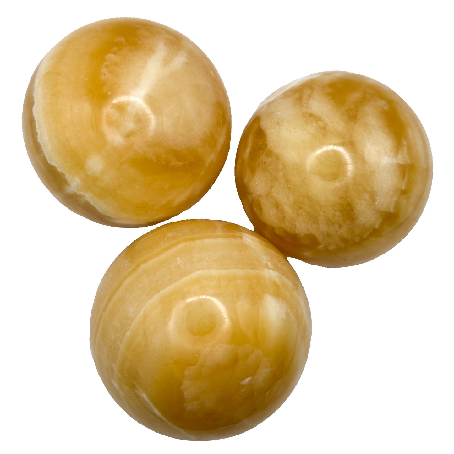 Mango Calcite Spheres