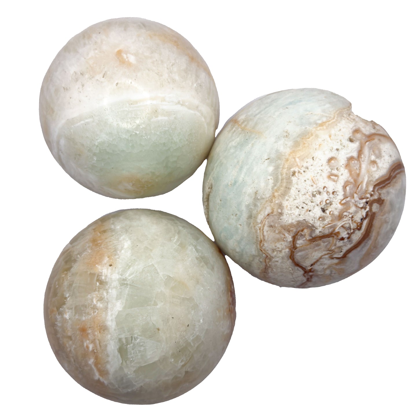 Pistachio Calcite Spheres