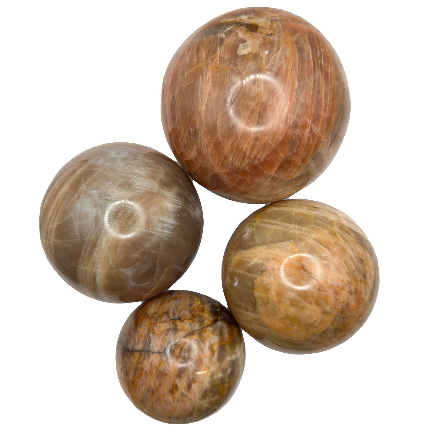 Peach Moonstone Spheres