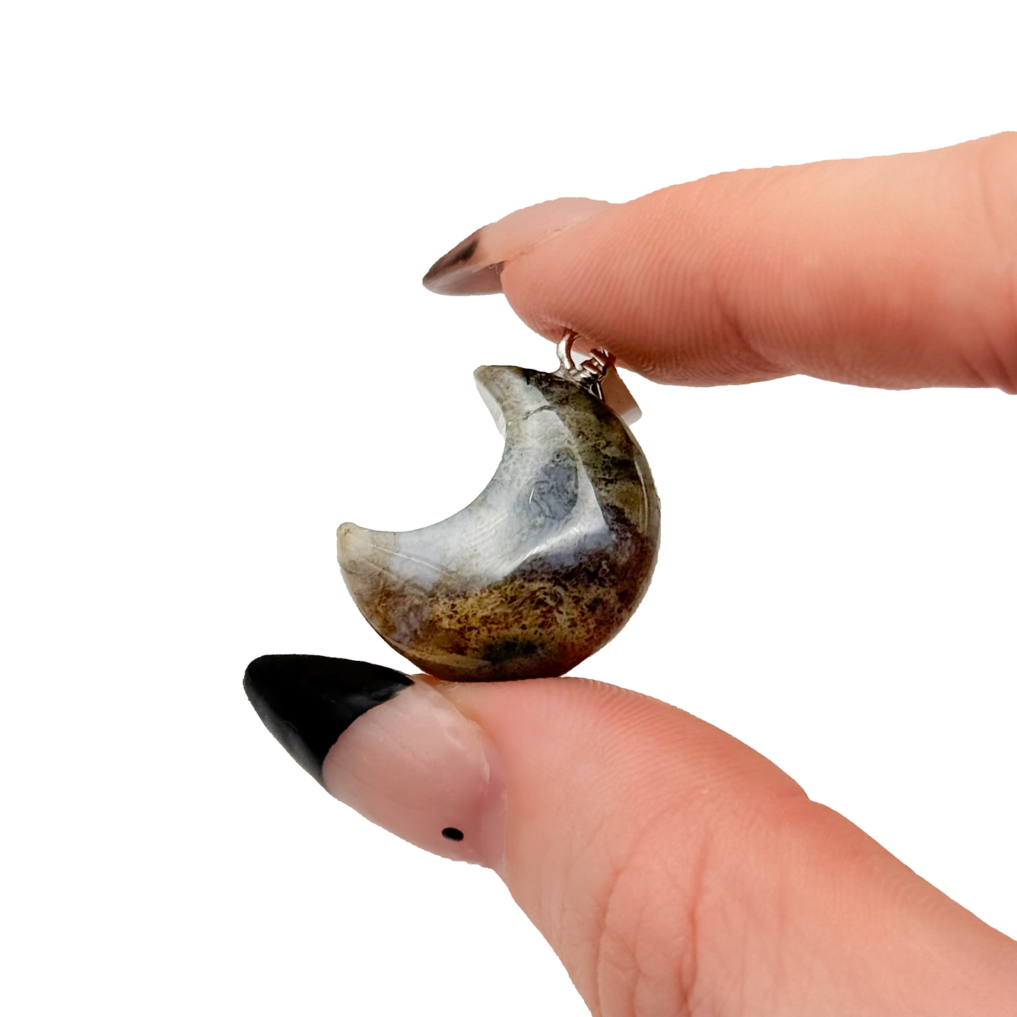Ocean Jasper Moon Pendant