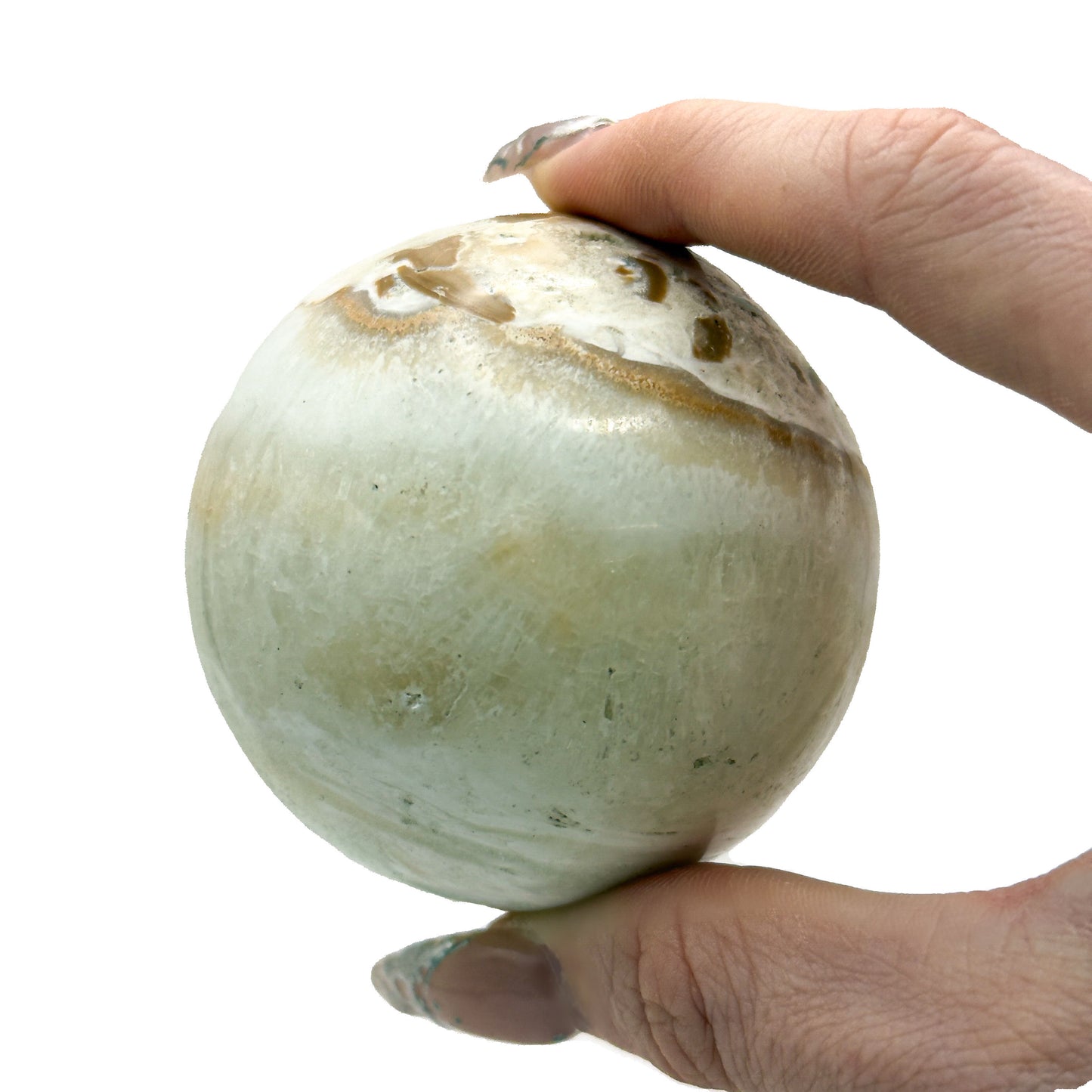 Pistachio Calcite Spheres