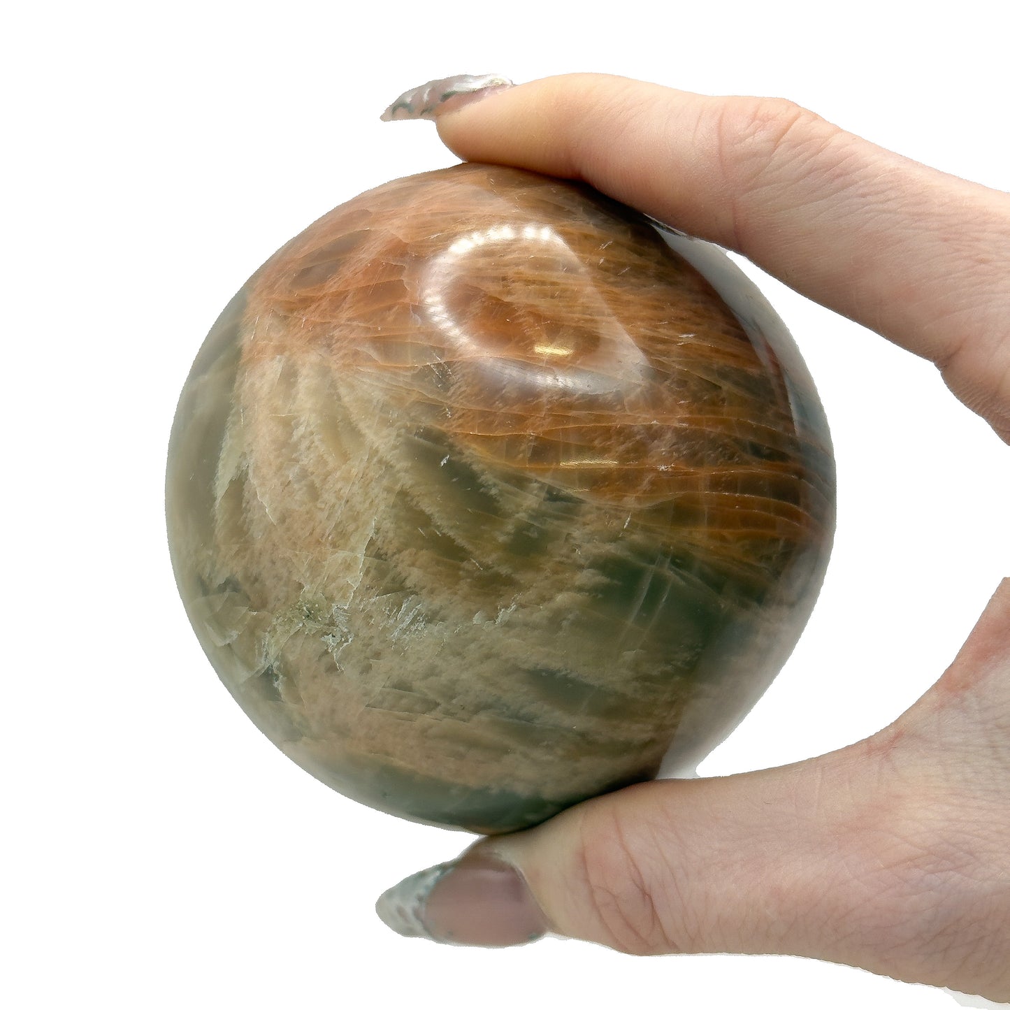 Peach Moonstone Spheres
