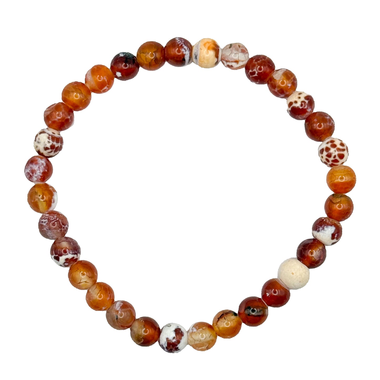 Fire Agate Bracelet 6mm