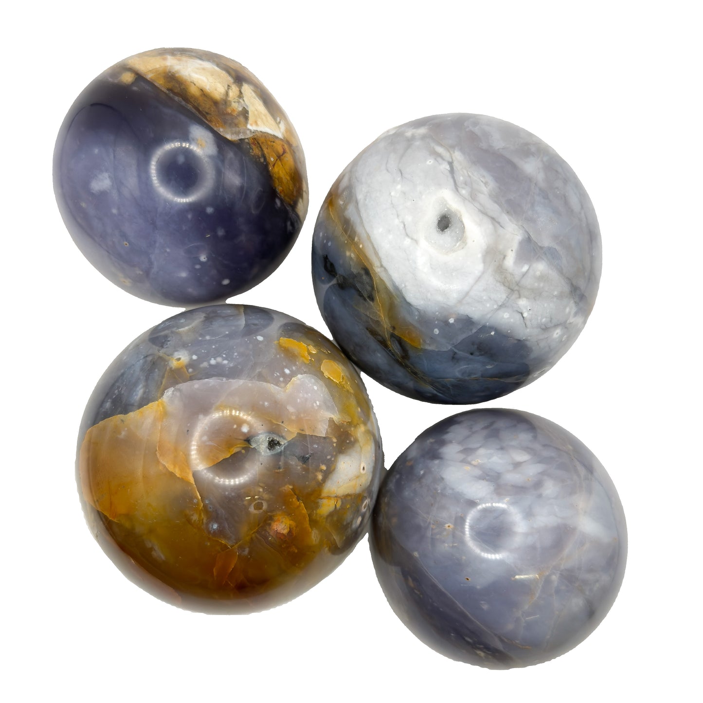 Purple Chalcedony Spheres