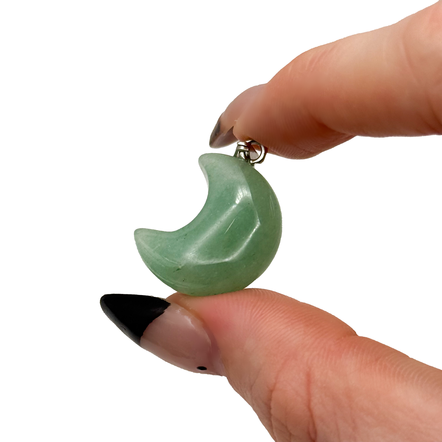 Green Aventurine Moon Pendant