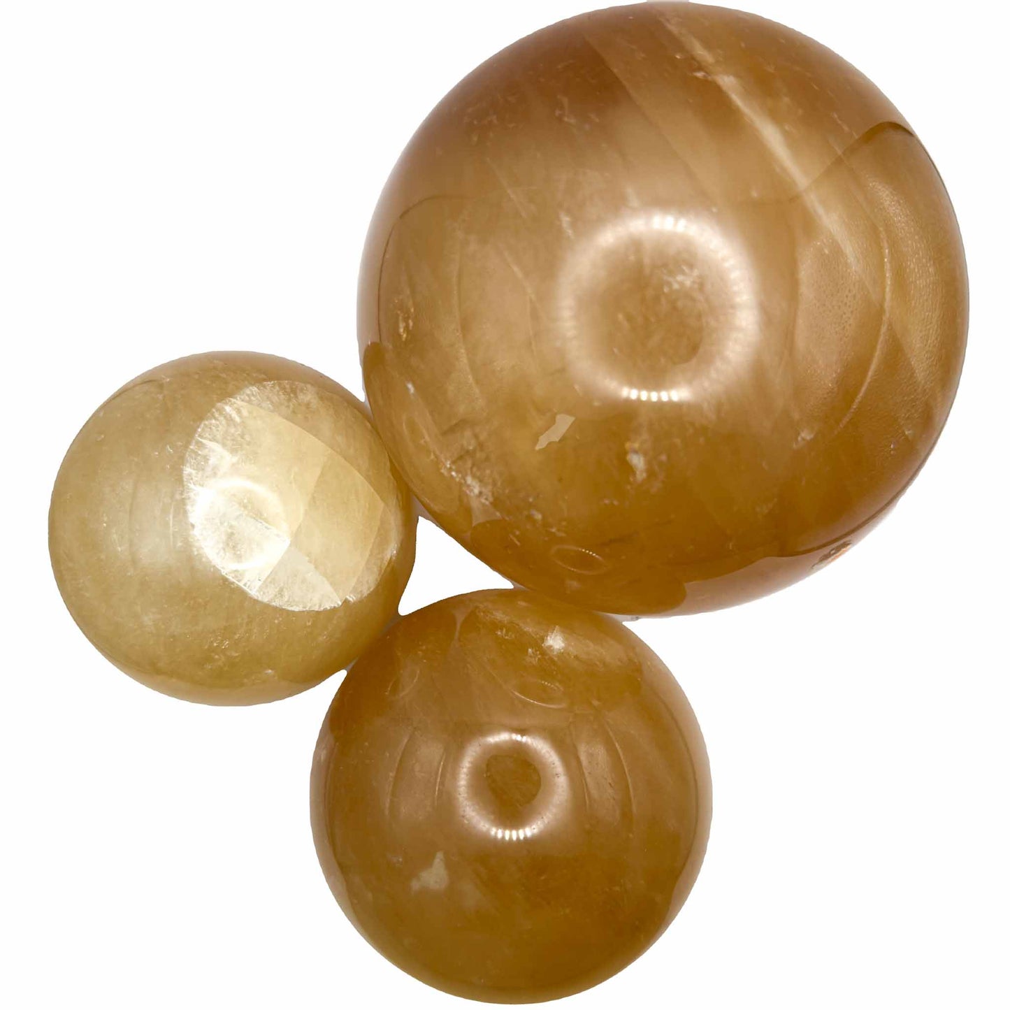 Golden Calcite Spheres
