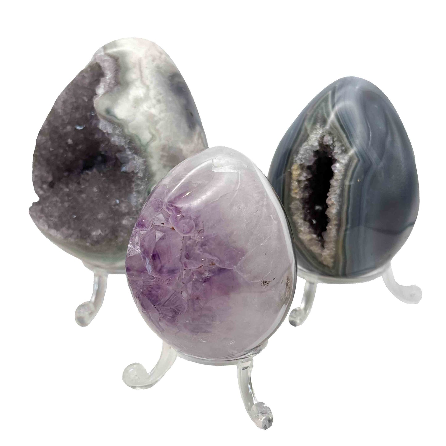 Agate Amethyst Eggs (Large)