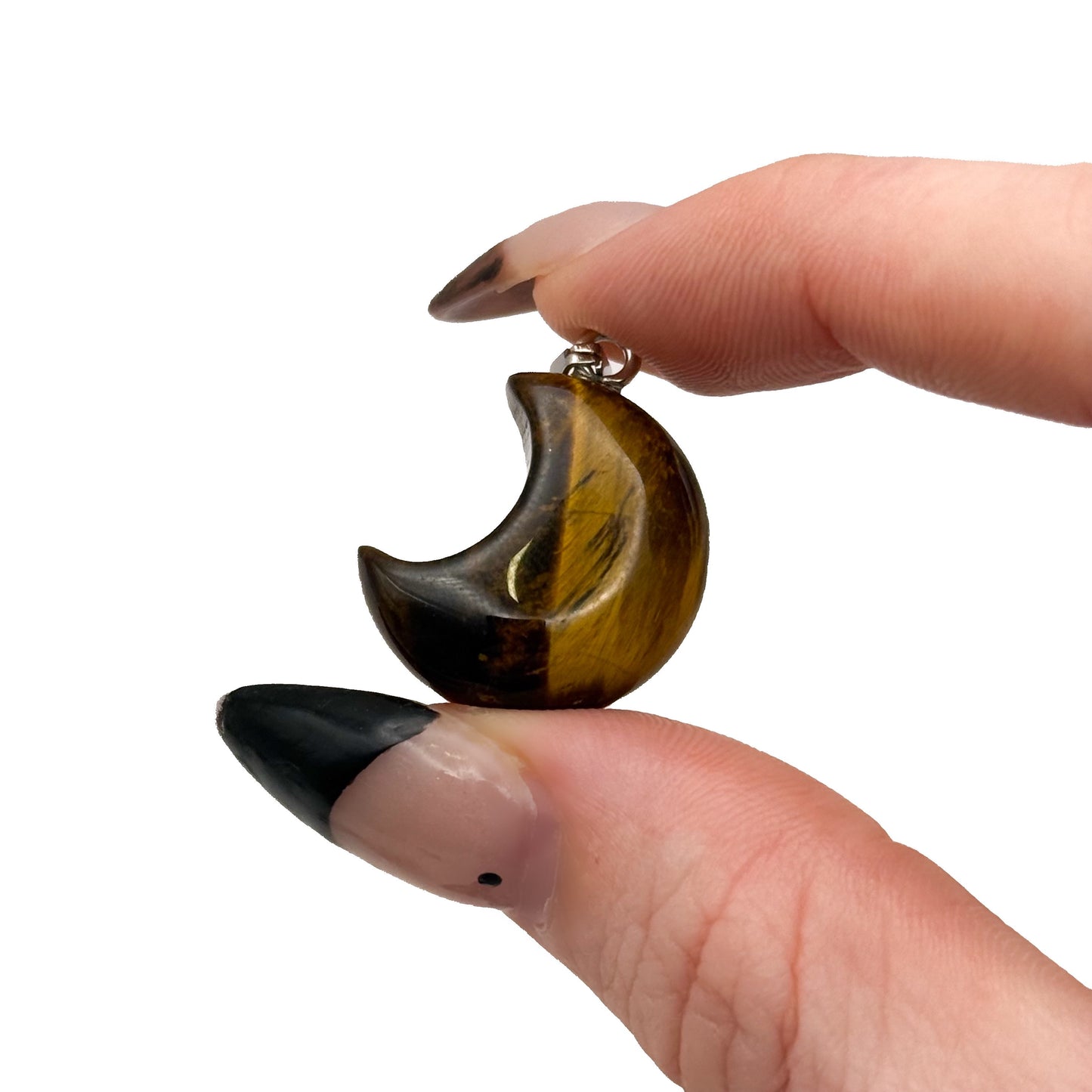 Tigers Eye Moon Pendant
