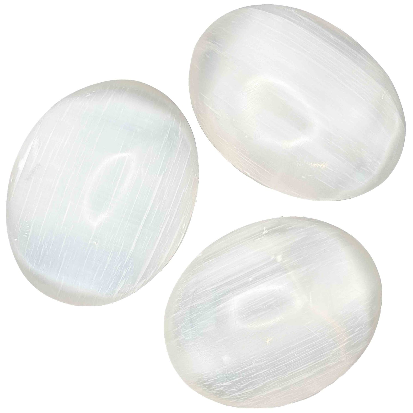Selenite Palm Stone