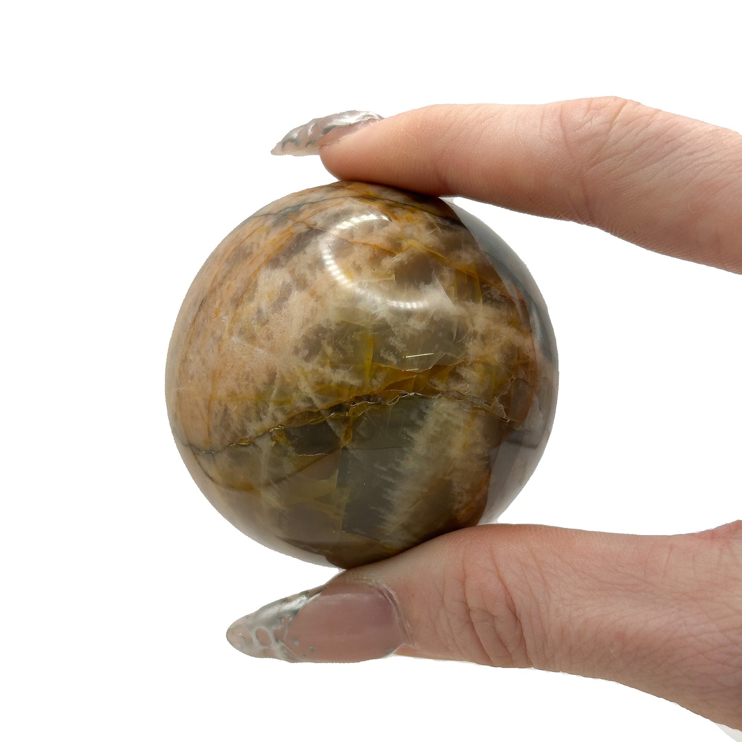 Peach Moonstone Spheres