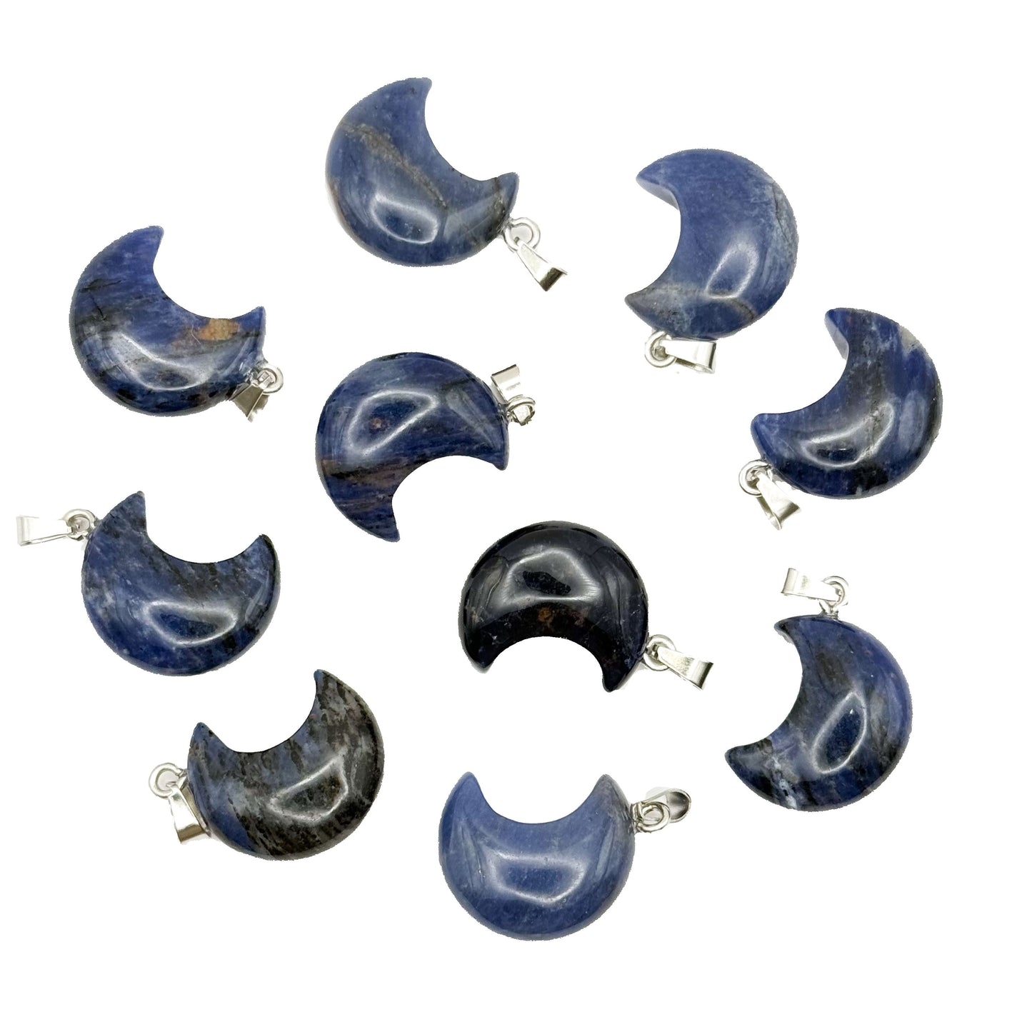 Sodalite Moon Pendant
