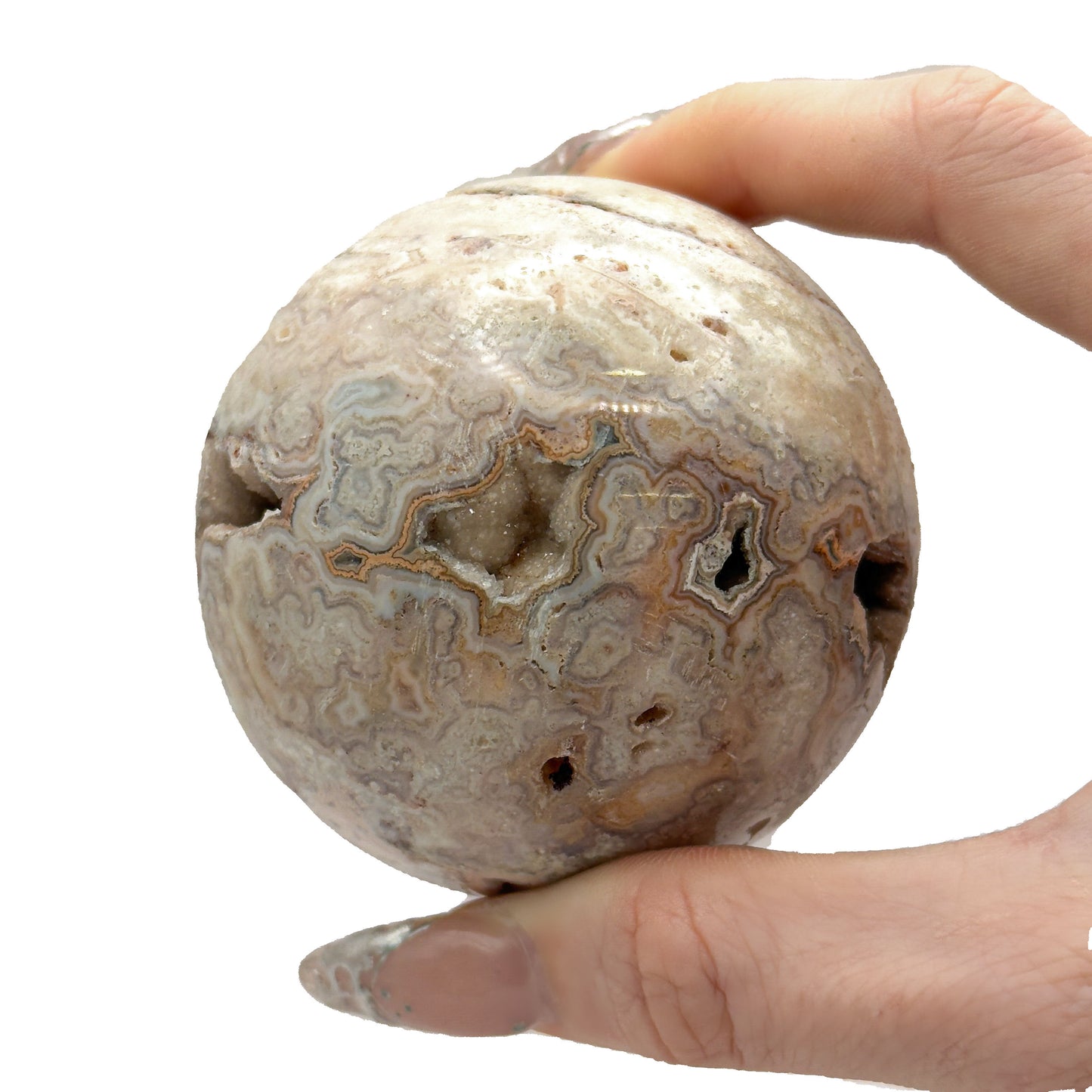 Pink Crazy Lace Agate Spheres
