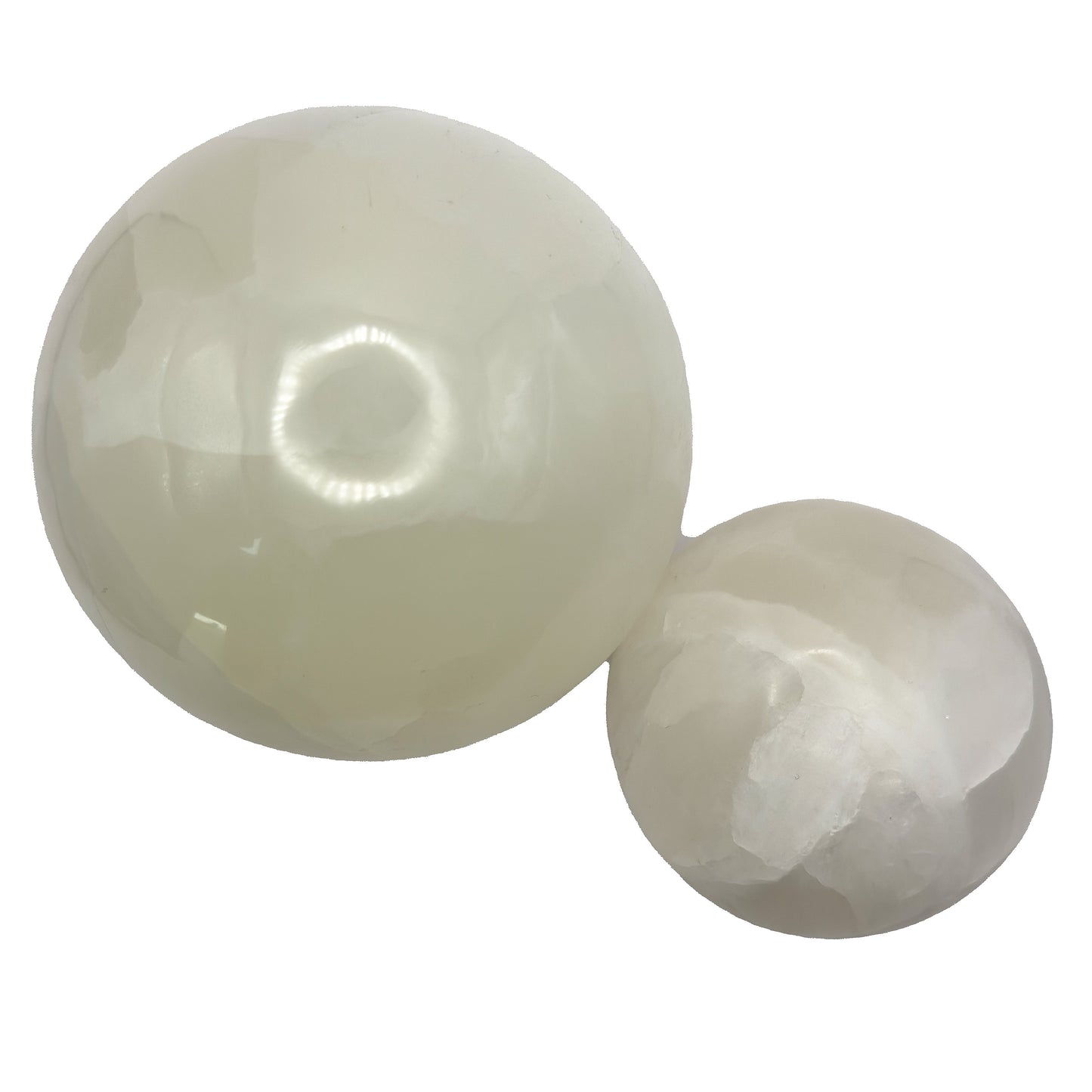 White Calcite Spheres