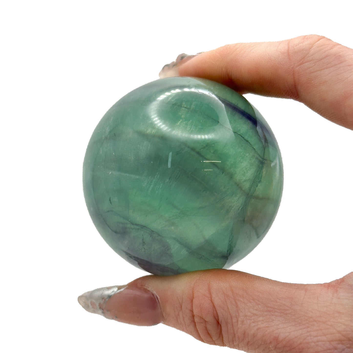 Purple + Green Fluorite Spheres