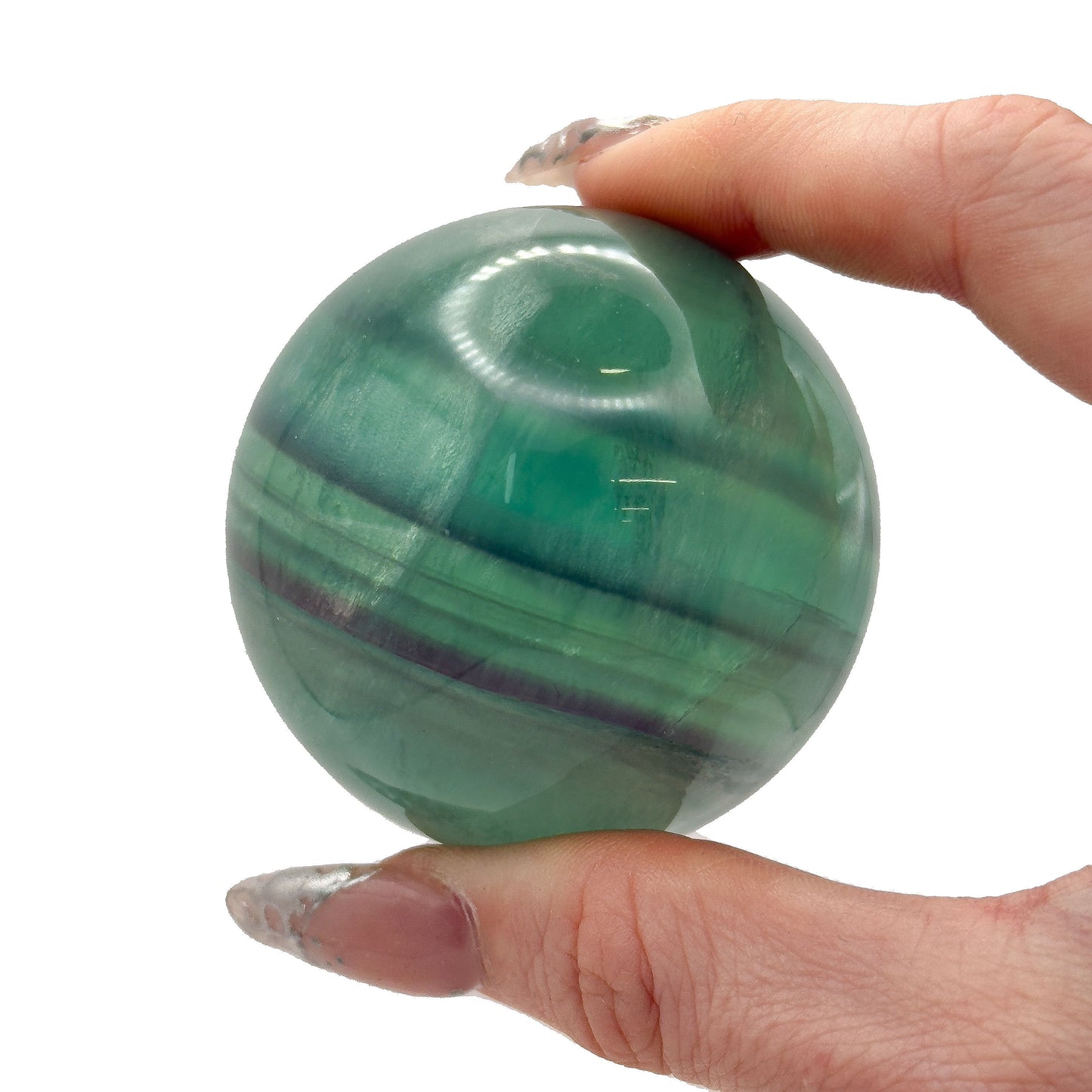 Purple + Green Fluorite Spheres