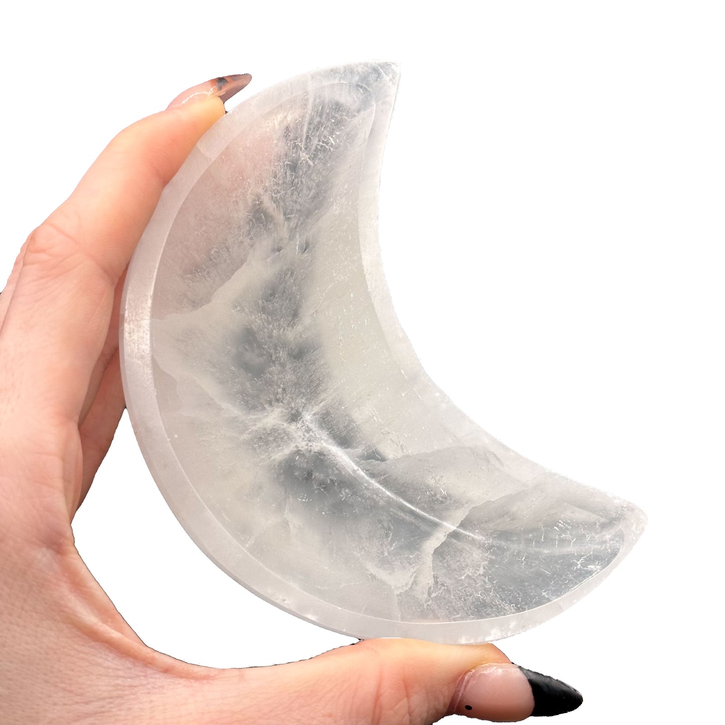 Selenite Moon Bowls