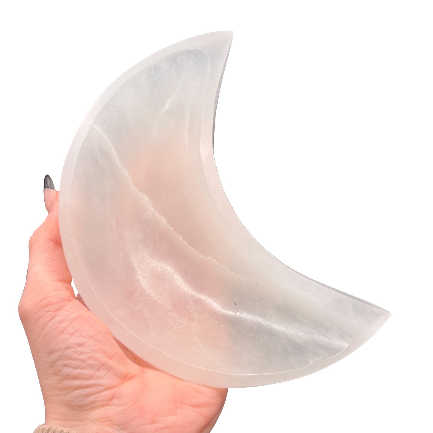 Selenite Moon Bowls