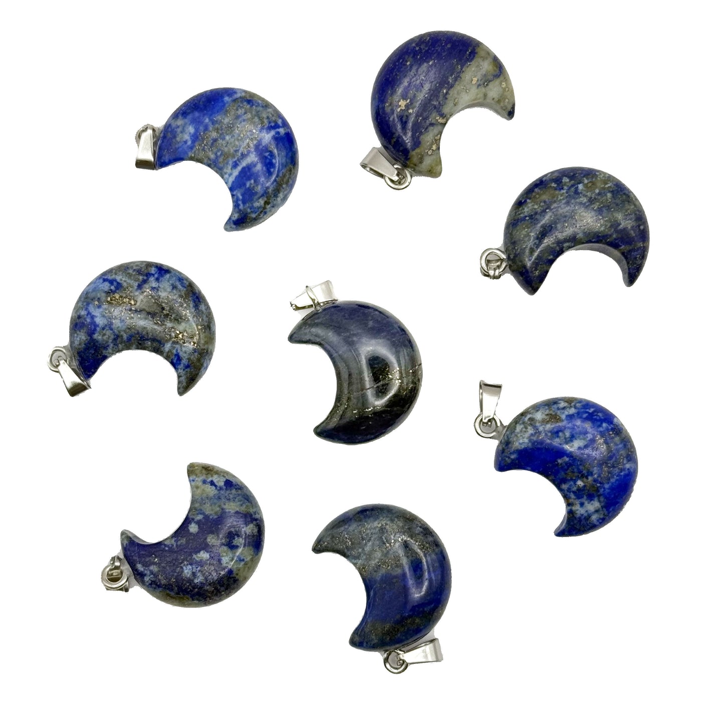 Lapis Lazuli Moon Pendant