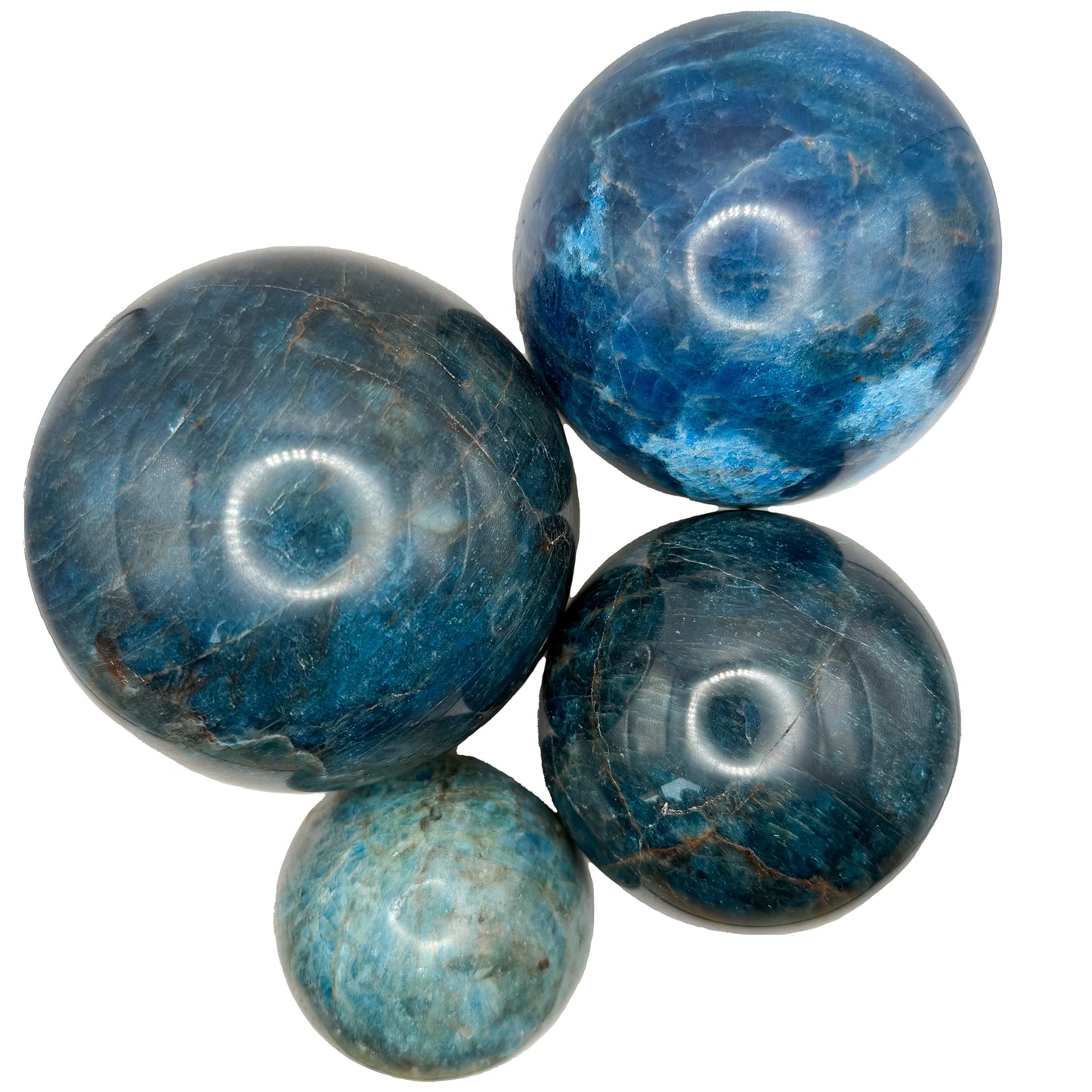 Blue Apatite Spheres