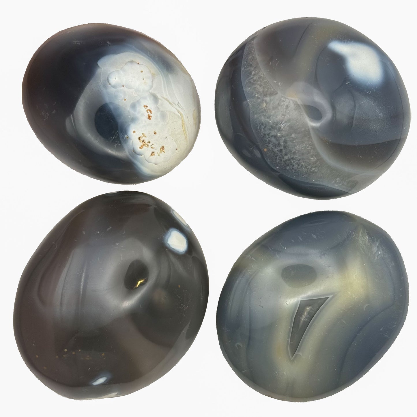 Orca Agate Palm Stones