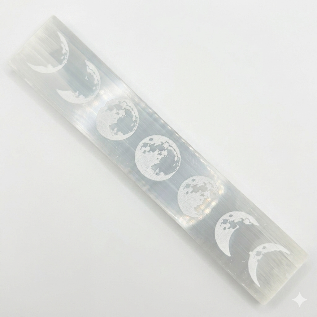Selenite Moon Bar