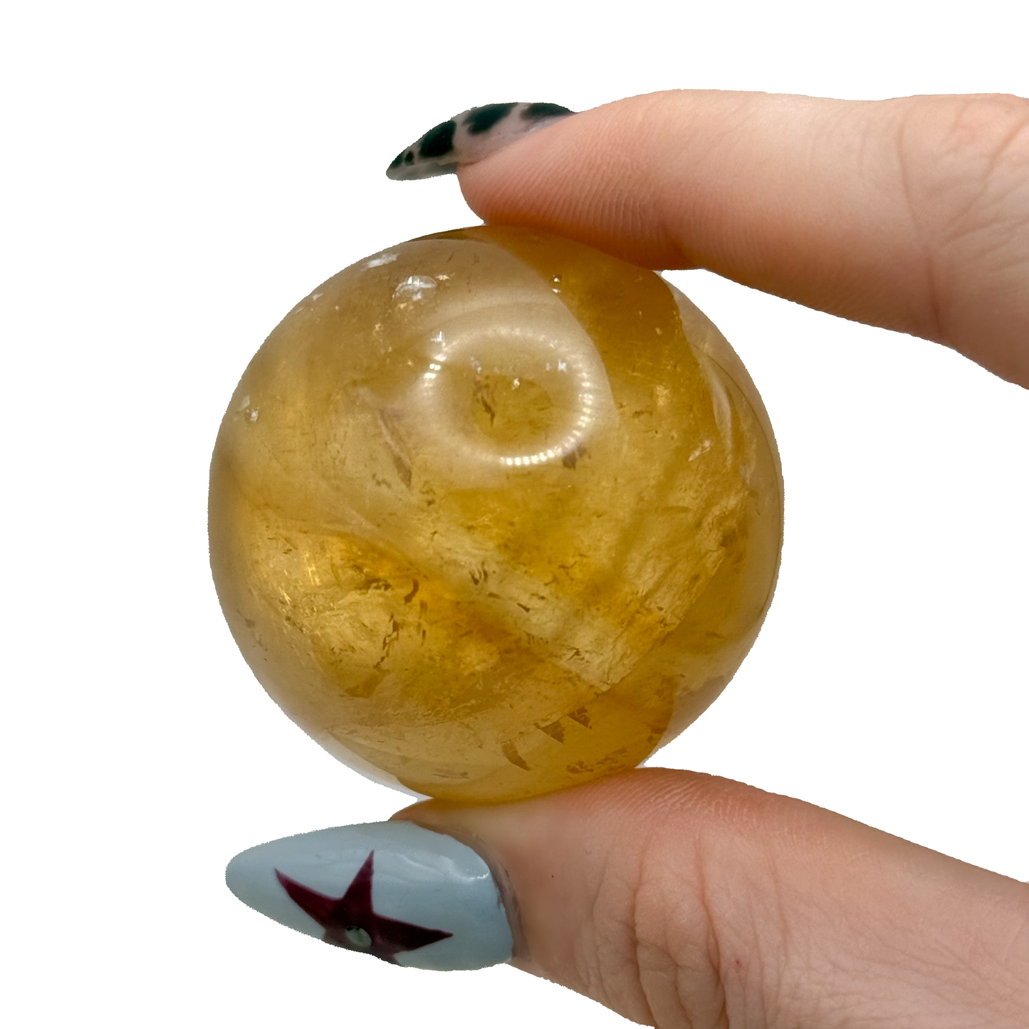 Honey Calcite Small Spheres