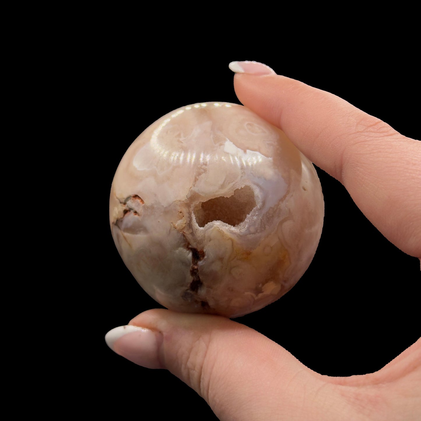 Sakura Flower Agate Spheres