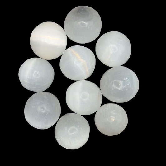 Selenite Tumbles (Small Spheres)