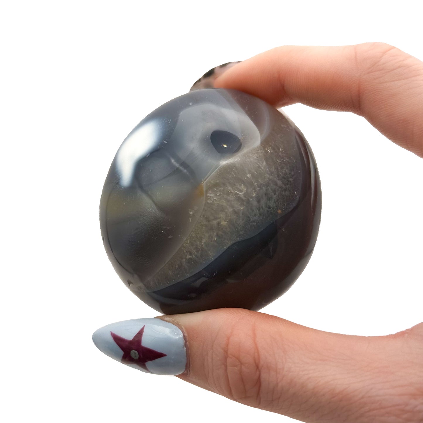 Orca Agate Palm Stones
