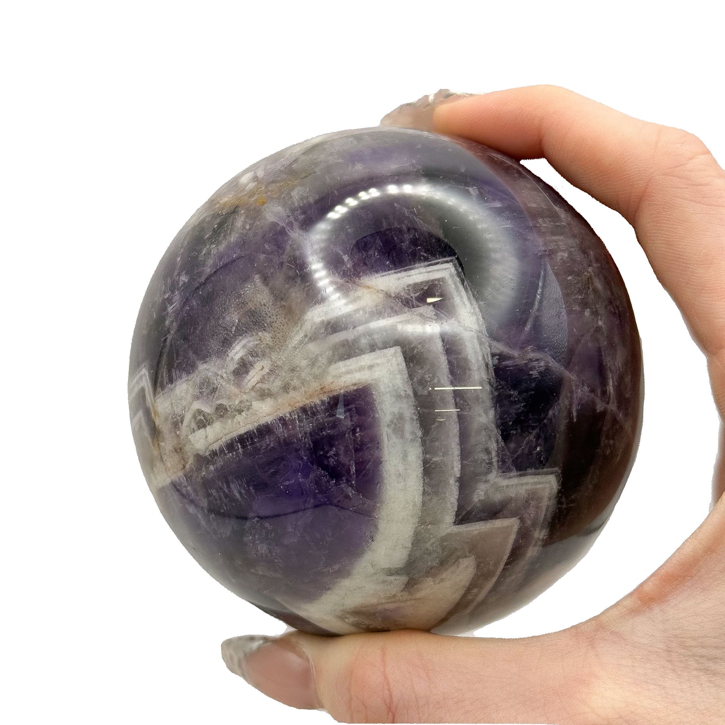 Chevron Amethyst Spheres