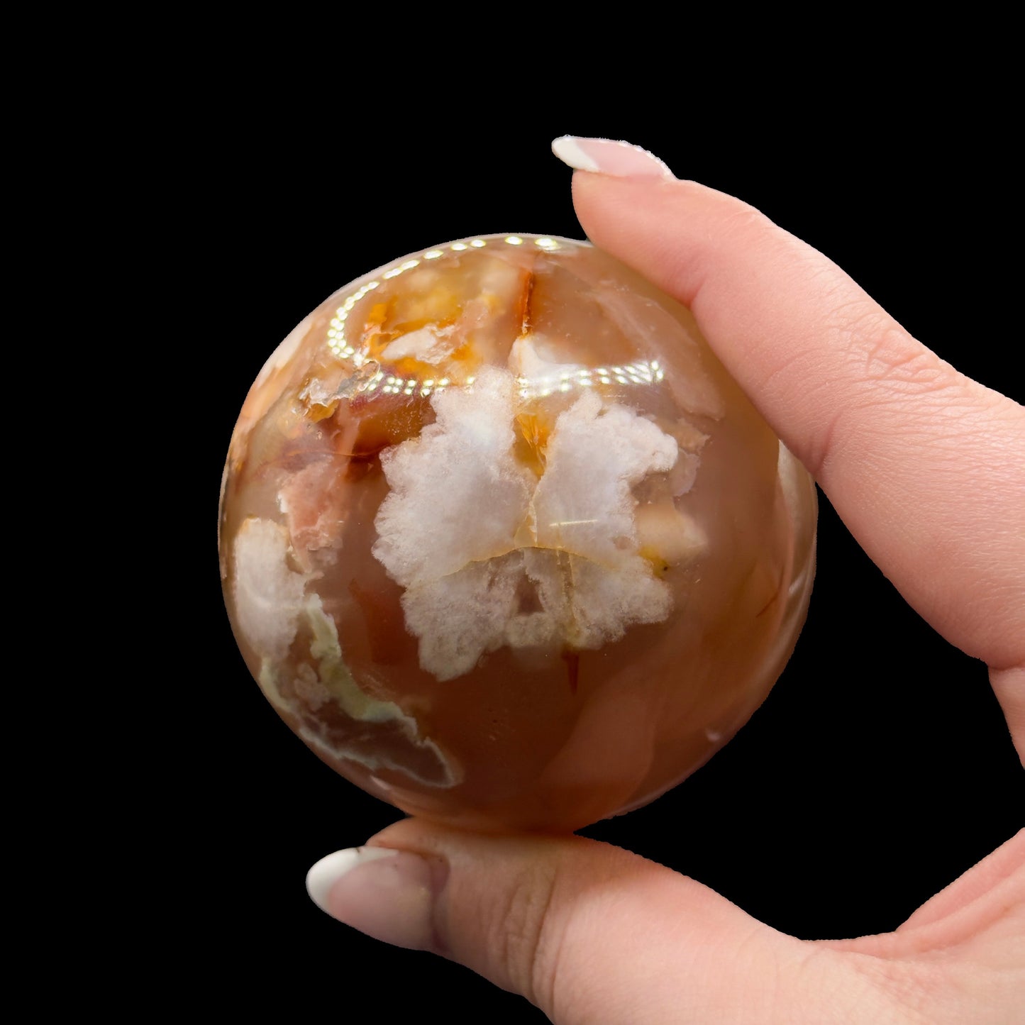 Sakura Flower Agate Spheres