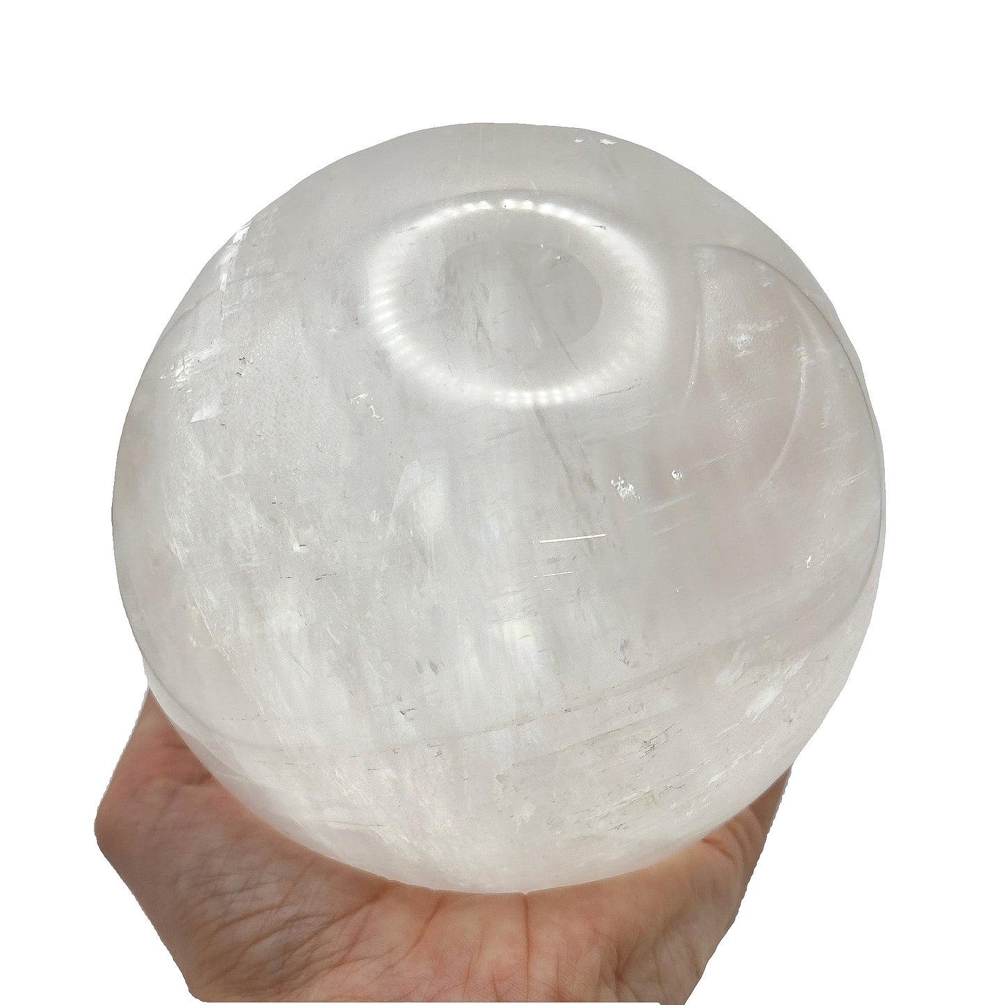 Optical White Calcite Sphere
