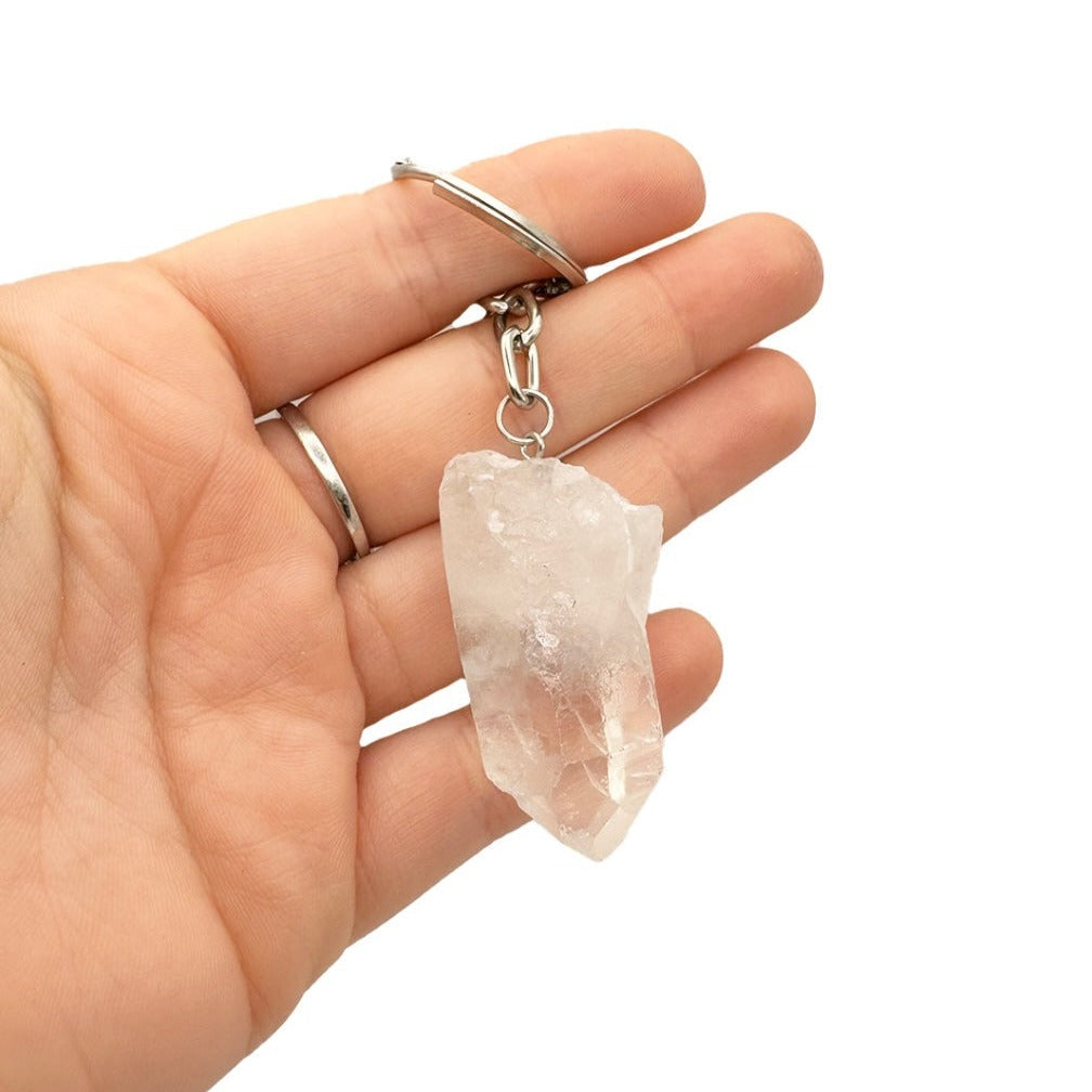 Clear Quartz Keyring