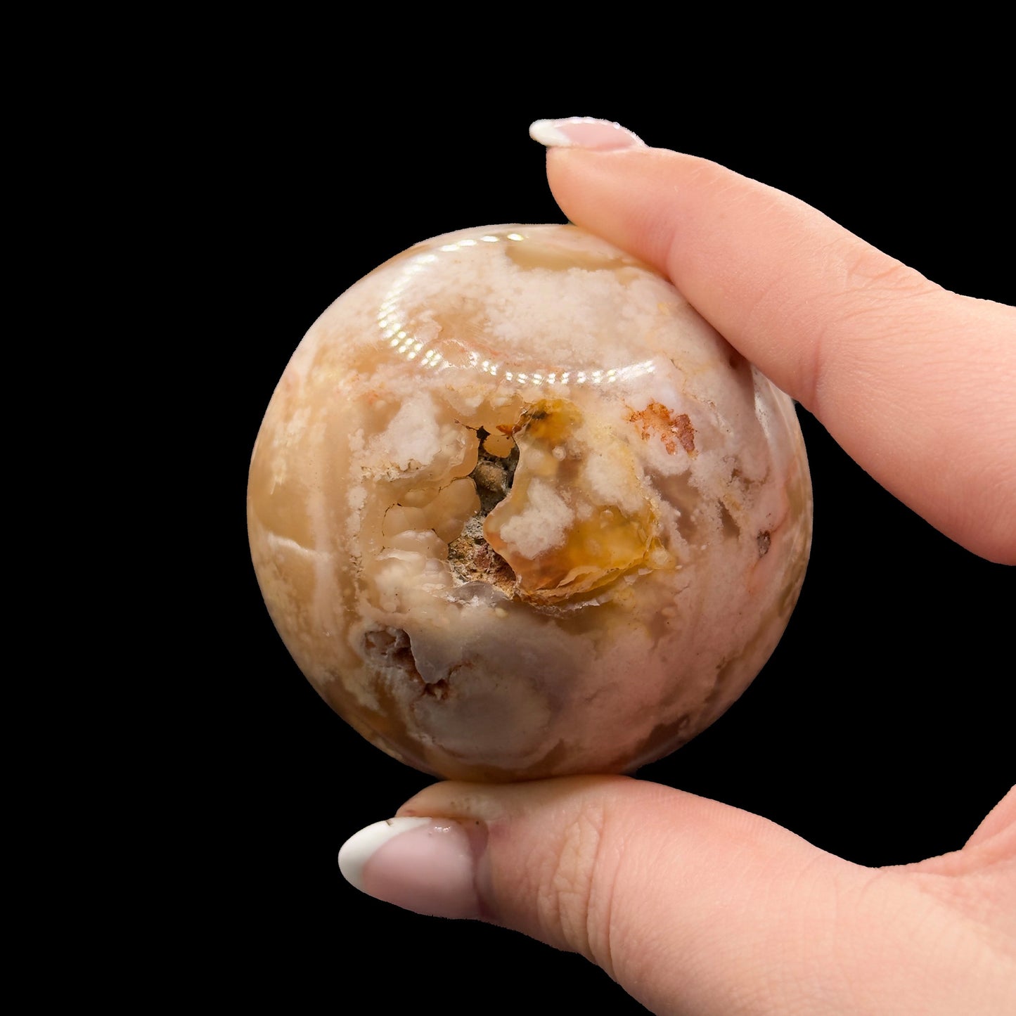 Sakura Flower Agate Spheres