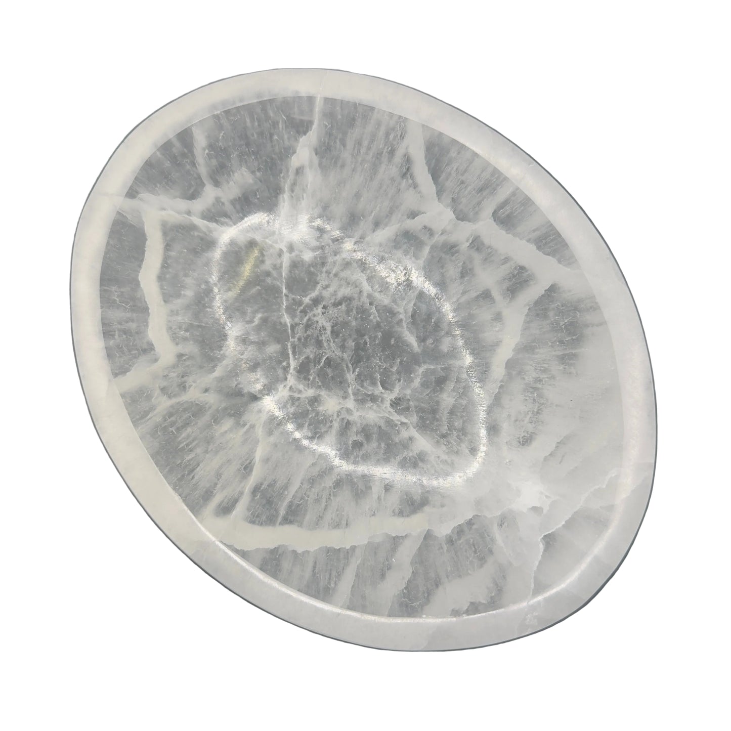 Selenite Large Oval Bowl