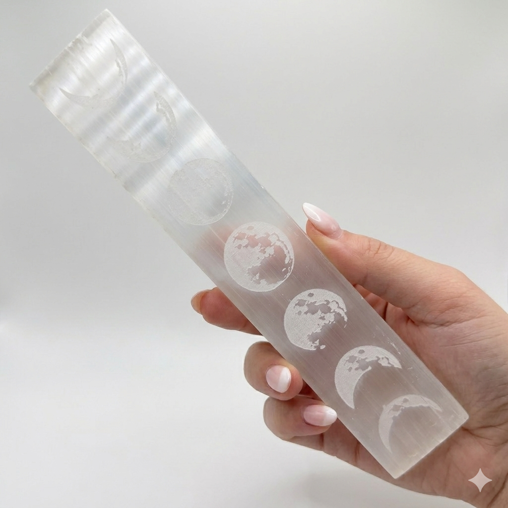 Selenite Moon Bar
